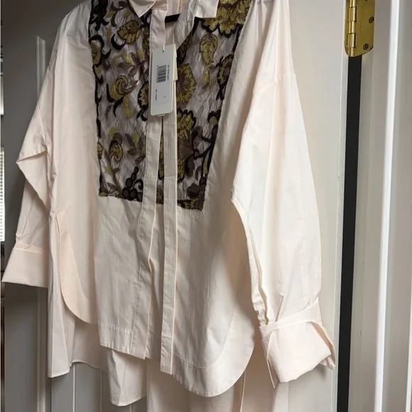 PSOPHIA Shirt with Gold and Black Embroidery - Picture 6 of 6